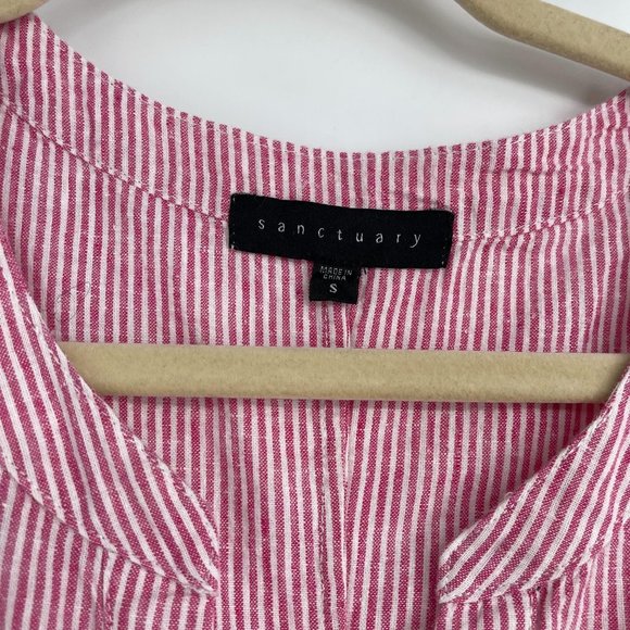 Sanctuary linen strip top Anthropologie small - Picture 4 of 6